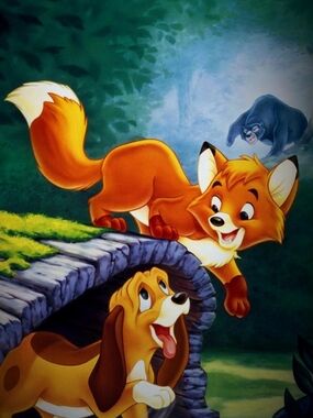 Custom Fox And The Hound Fridge Magnet